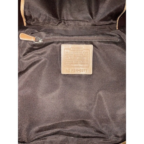 Coach Vintage Crossbody Bag Canvas Leather Trim Brown Beige - Picture 14 of 15